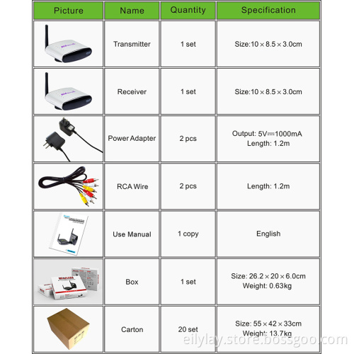 1 to 3 PAT-330 150M 2.4GHz Wireless AV Sender Transmitter 3 Receivers Audio Video TV for DVD DVR STB IPTV CCD Camera